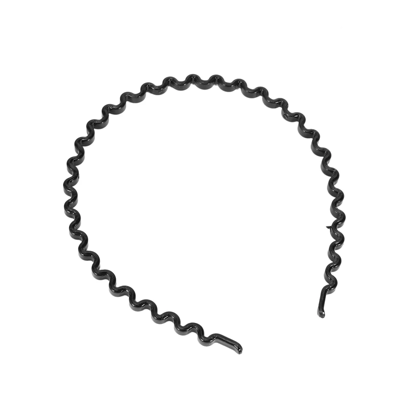 

Women's Wear Plastic Black Wavy Hair Tire Hair Band