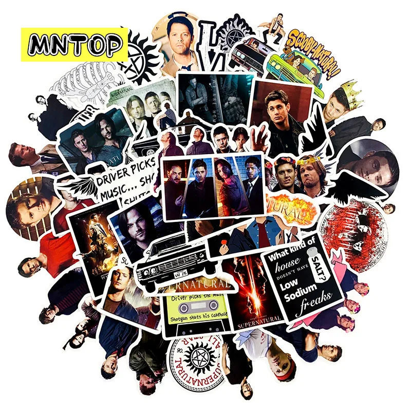 10/30/50Pcs/set Cartoon American Popular TV Series Supernatural Waterproof Stickers For Luggage Snowboard Motorcycle Scrapbook