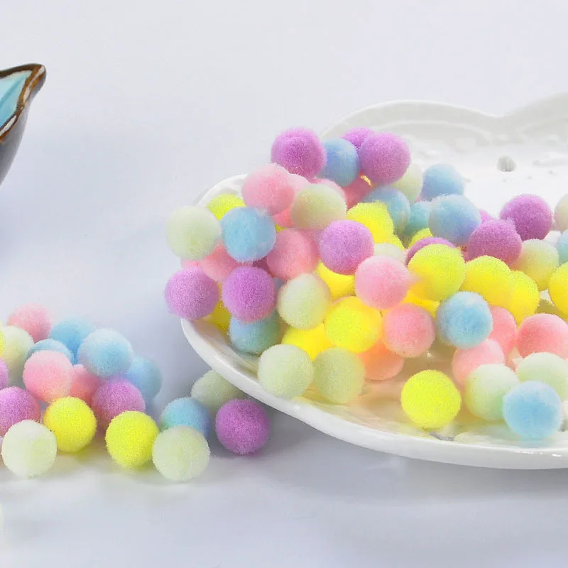 

Gradual Ladder Color Matching Combination 10-30mm Pompom Ball Crystal Mud Filler DIY Wedding Party Clothing Sewing Accessories