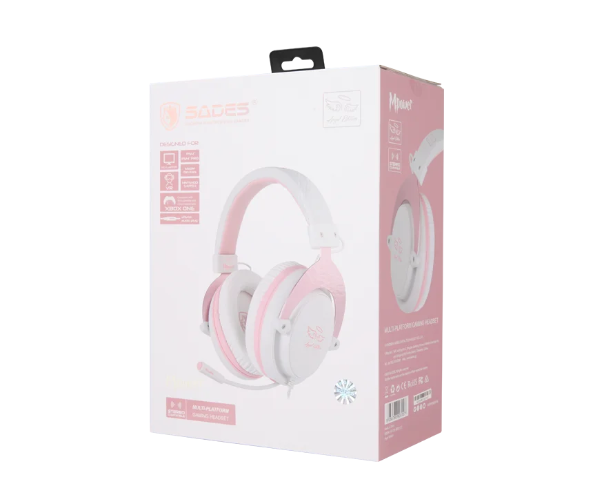 

Mpower wired Gaming Headset 3.5mm Headphones With Microphone Gamer Girl head set For PC/PS4/Xbox One