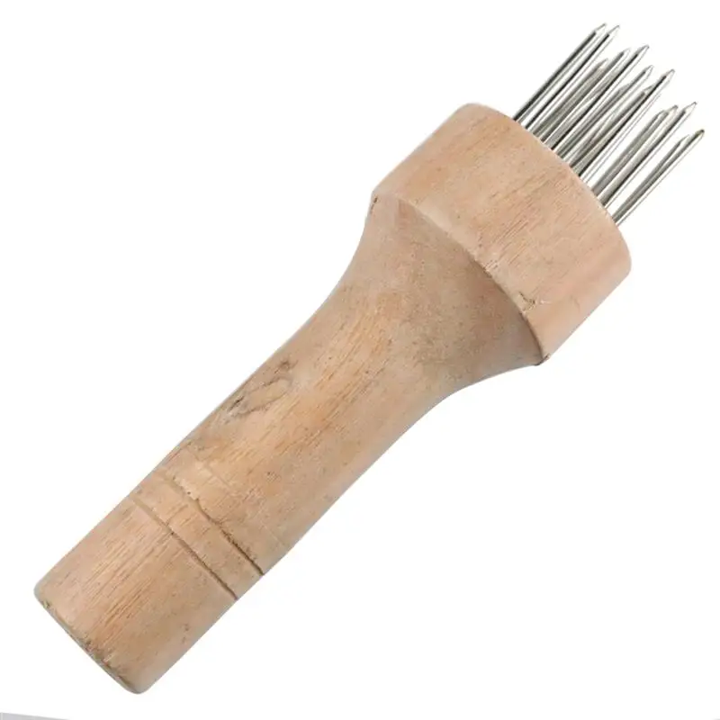 Иглы для мяса из нержавеющей стали с деревянной ручкой игла отбивания говядины
