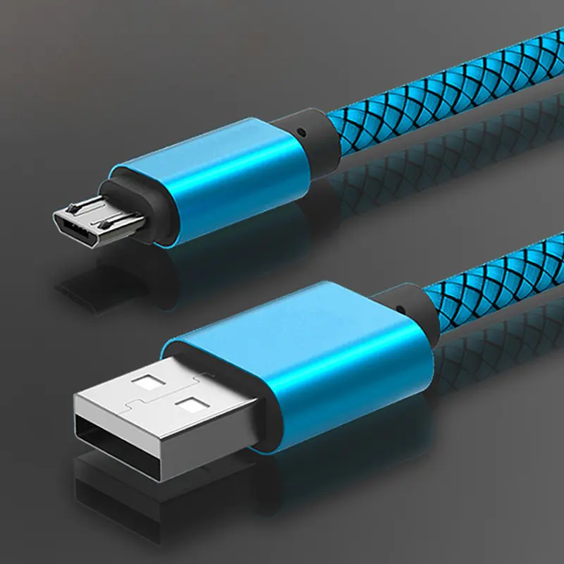 10 шт. 1 м/2 м/3 м микро USB кабель нейлон Быстрая зарядка для передачи данных Samsung Xiaomi LG