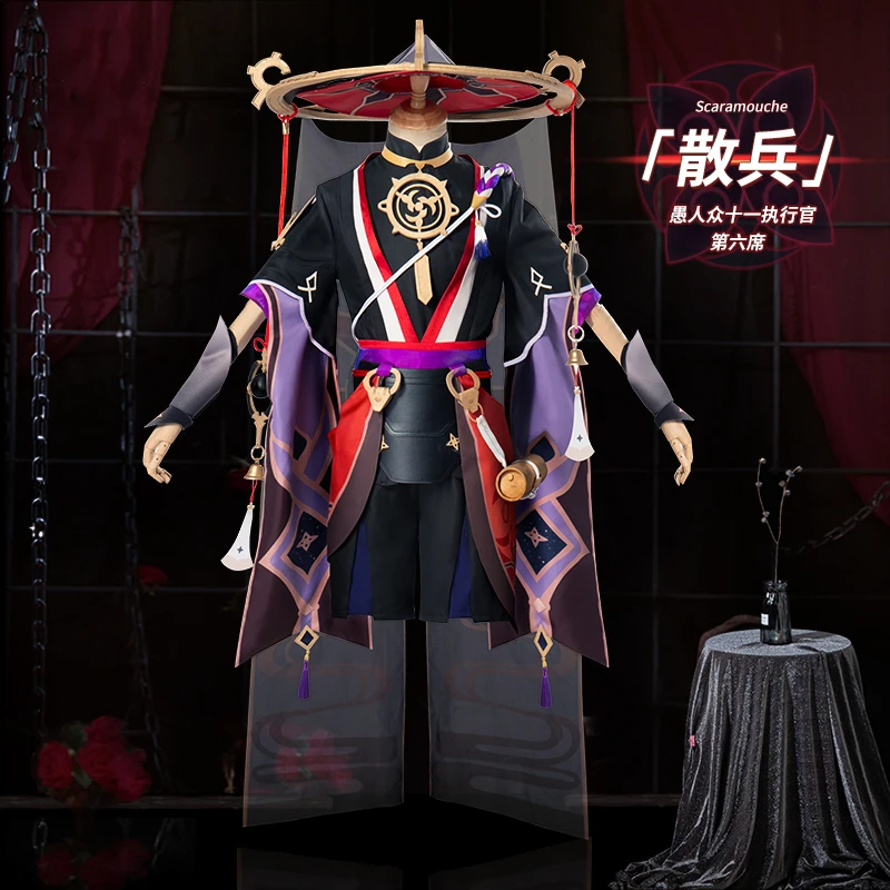 

Anime Genshin Impact Scaramouche Game Suit Batlle Outfit Uniform Dress Cosplay Costume Halloween Women Free Shipping 2021 New.