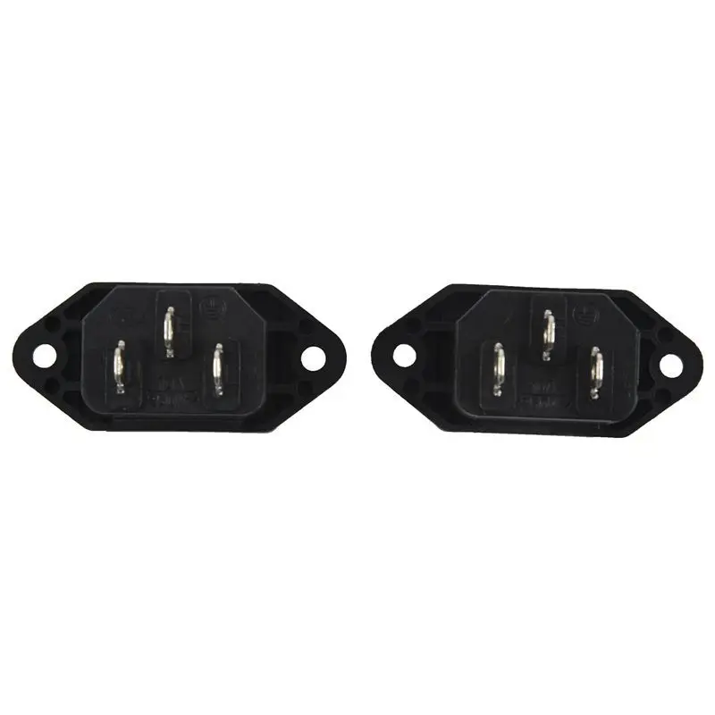 Винтовое крепление 3 штифта IEC320 C14 Входная розетка питания AC 250V 10A Черная упаковка