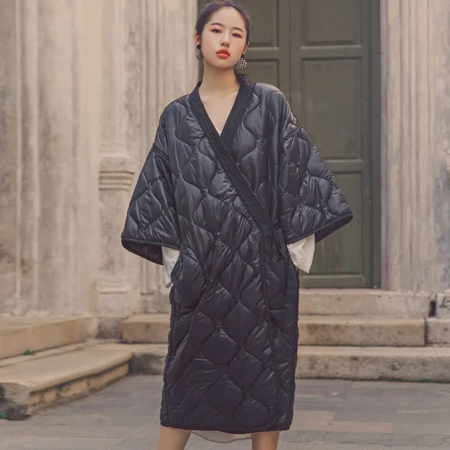 Новинка 2020 Весна и зима японский стиль рукав летучая мышь свободный большой