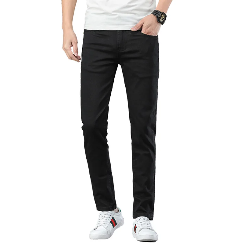 

2021 new men's elastic Korean xiaojiaochao brand pants fashion slim casual jeans