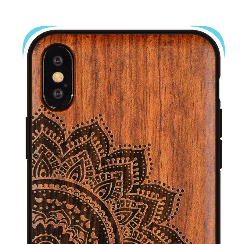 Защитный чехол LYBALL из мягкого ТПУ с резьбой по дереву для iPhone 6 6S Plus 7 8 X XR XS MAX 11 Pro |