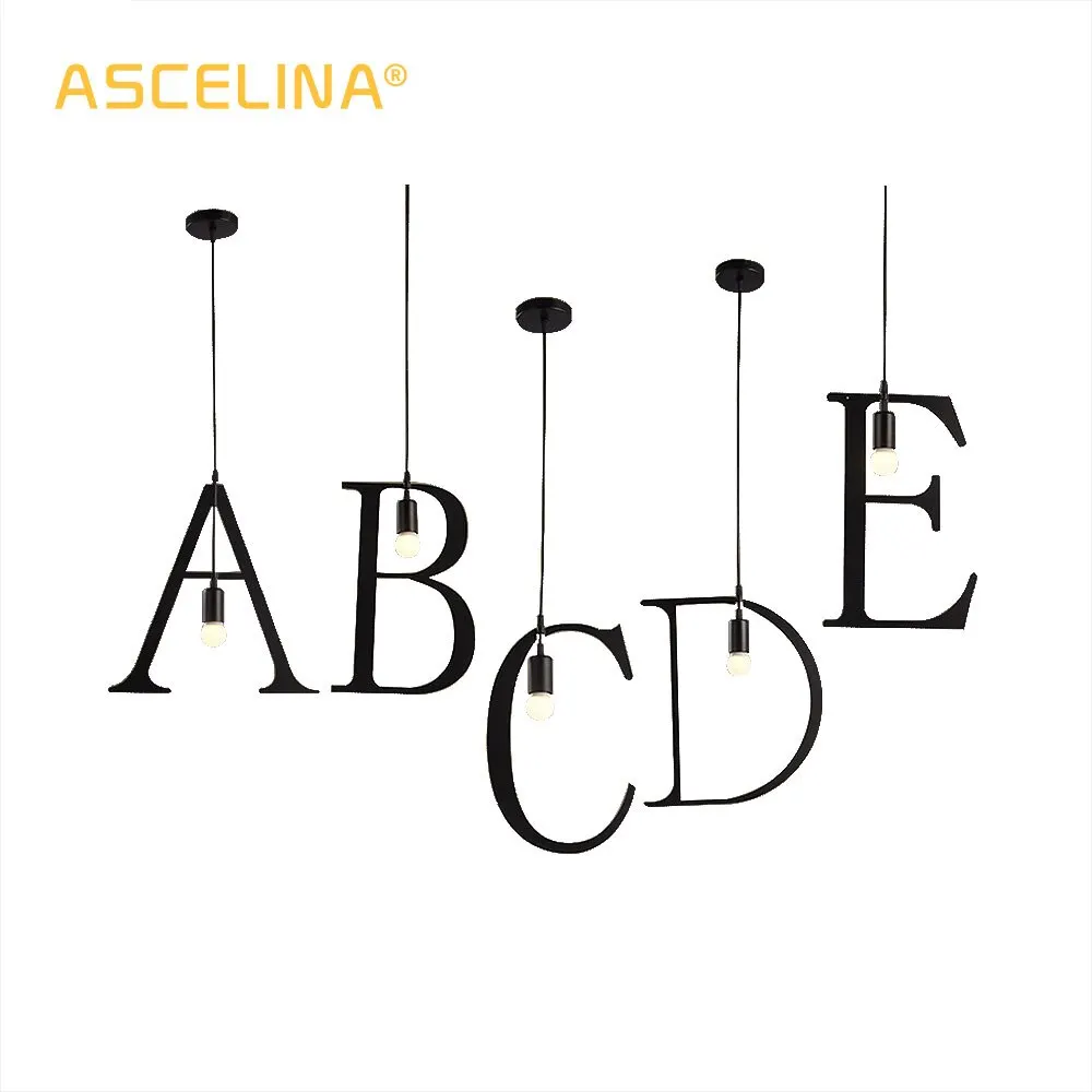 Подвесной светильник с буквами подвесной цифрами Скандинавская лампа сделай сам