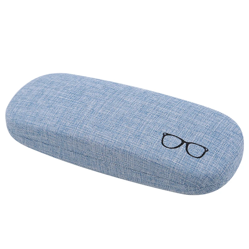 

Glasses Eyewear Box Case Bags Metal Linen Display Solid Color Fashion Glasses Protective Organizer Portable