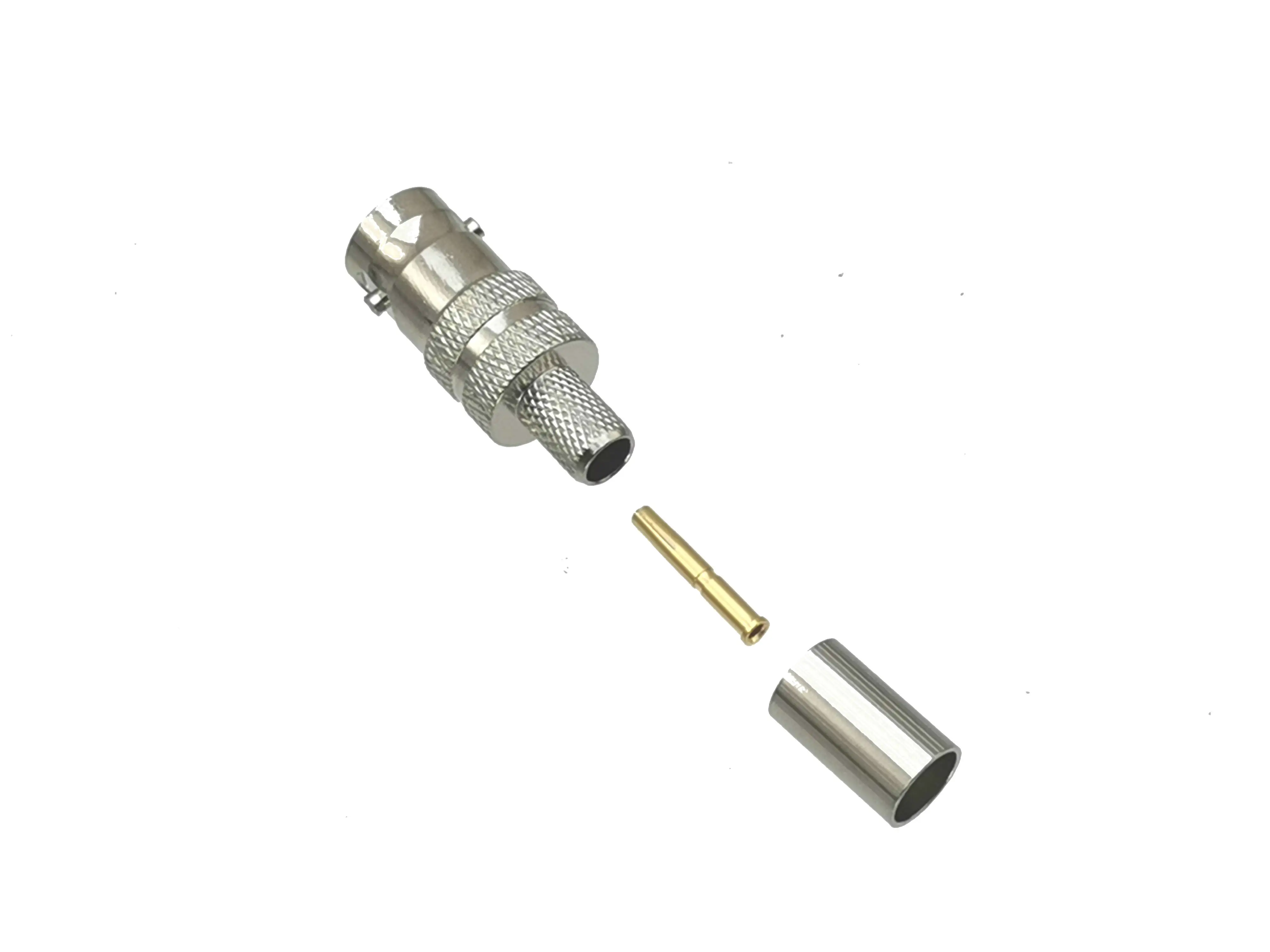 Обжимный гнездовой разъем BNC для кабеля RG8X LMR240 прямой фоторазъем|jack connector|jack jackl