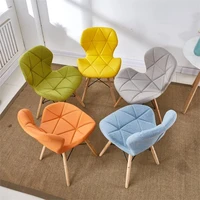 kitchen wood chair study dining room back chair home simple american retro butterfly chairs nordic living room dining chairs