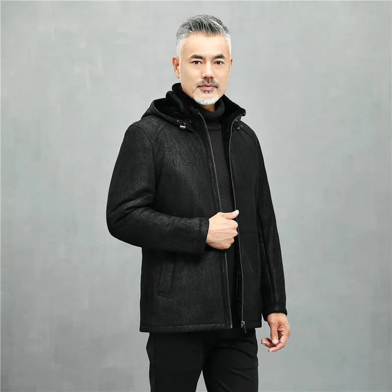 Kopen In Winter En Nieuwe Stijl Een Mannen Korte Afneembare Hoed Echt Jas Mannen Echt Leer Bontjas