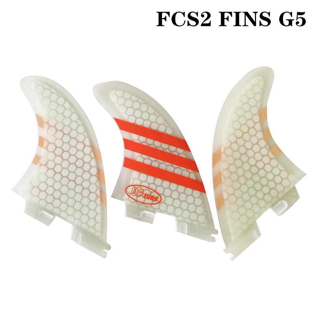 Набор плавников для серфинга FCS2 G5/G7/K2.1 FCS ii G5/G7/K2.1 плавники для серфинга для доски для серфинга sup доска из стекловолокна соты - Цвет: White with orange G5