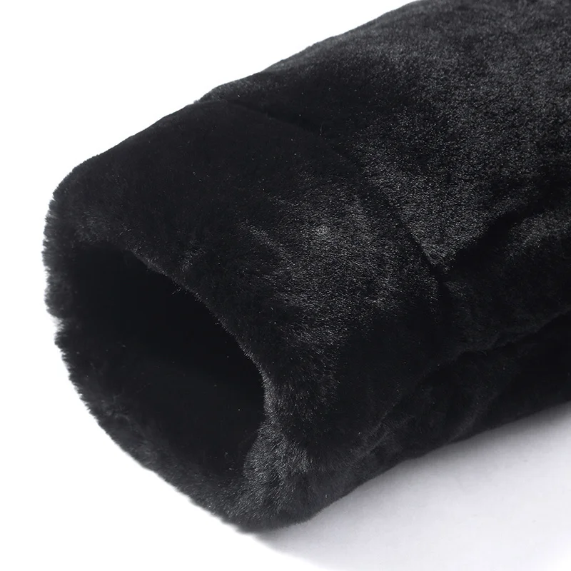 Натуральный мех пальто из натуральной кожи ботинки овечьей меха теплое зимняя