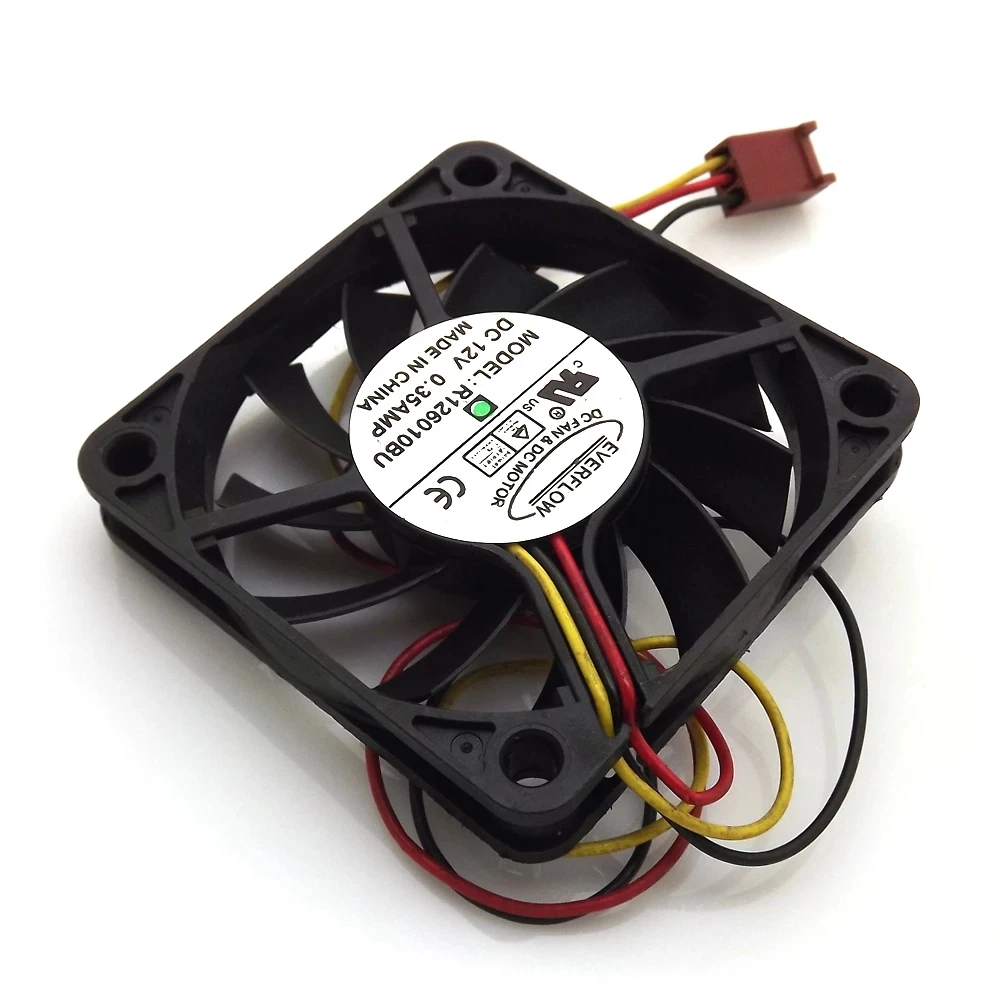 

R126010BU 60x60x10mm CPU Fan 12V 0.35A 3Pin Computer CPU Cooler Cooling Fan