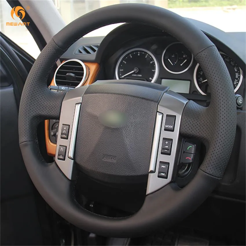 Чехол рулевого колеса автомобиля MEWANT из черной искусственной кожи для Land Rover Old