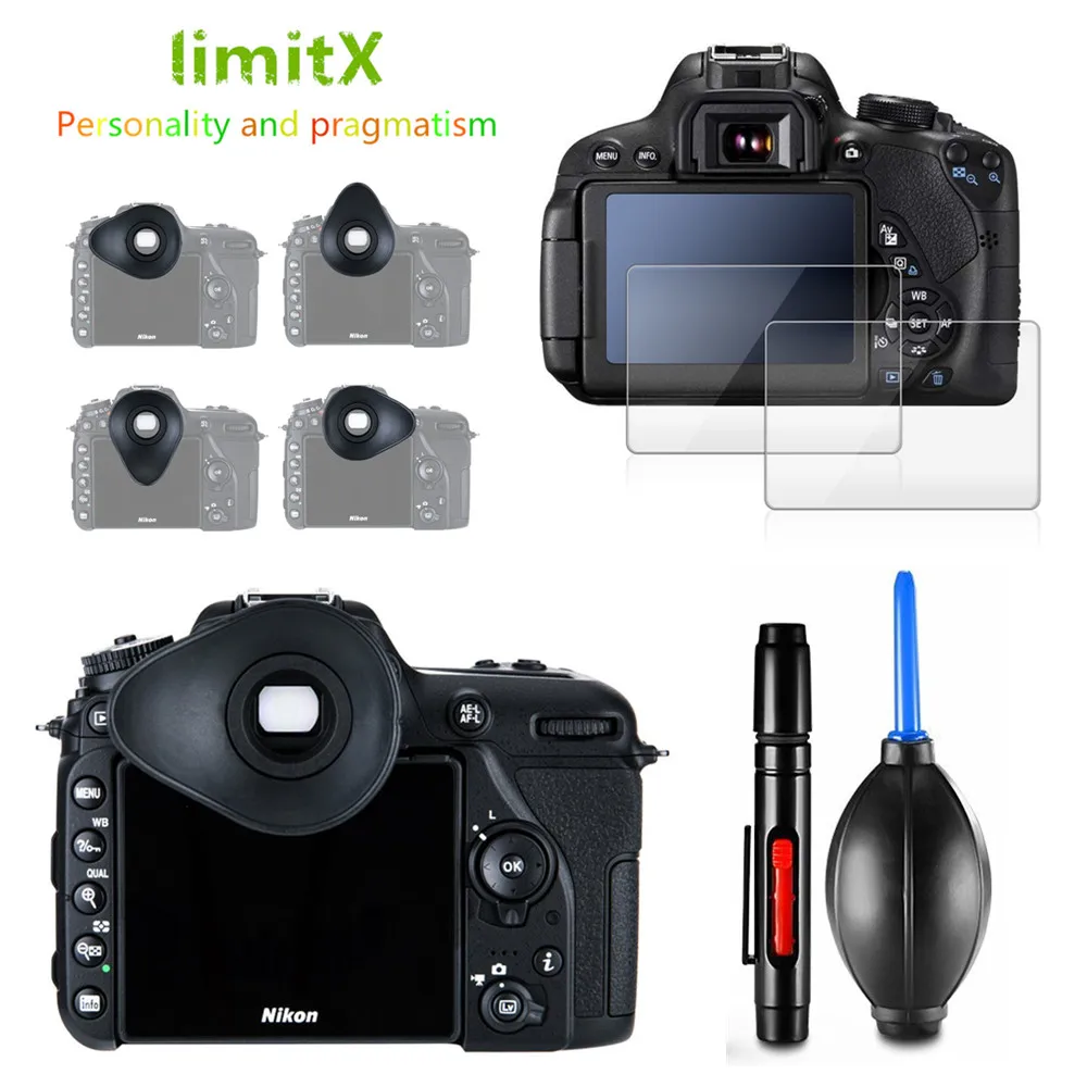 2 шт. Защитное стекло для объектива камеры Nikon D7500 D7200 D7100 D7000 D750 D610 D600|Защита экрана|