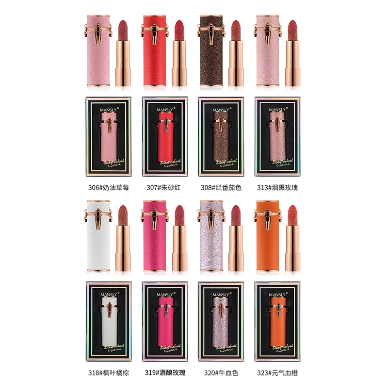 

Silky Velvet Lipstick Fashion Style Matte Lip Makeup Waterproof Lasting Pigmented Smooth Sexy Red Beauty Lip Cosmetics