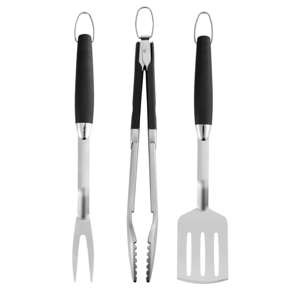 

1 Набор инструментов для барбекю из нержавеющей стали, набор посуды для барбекю, вилка с зажимом