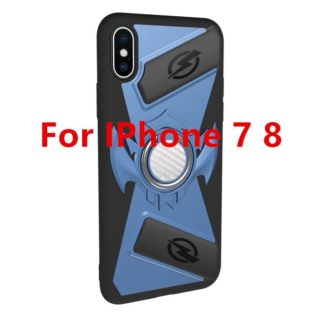 blue for 7 8 Pubg игровой геймпад кнопочный джойстик мобильный чехол для iPhone X XS 7 8 6 6S Plus телефон игровой Бесплатный огонь L1 R1 джойстик аксессуары - Цвет: blue for 7 8