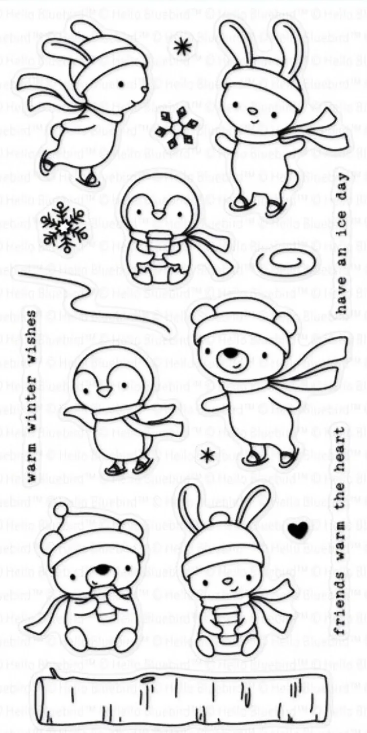 Пингвин ясный штамп или для DIY Скрапбукинг/изготовление карт/Дети забавное