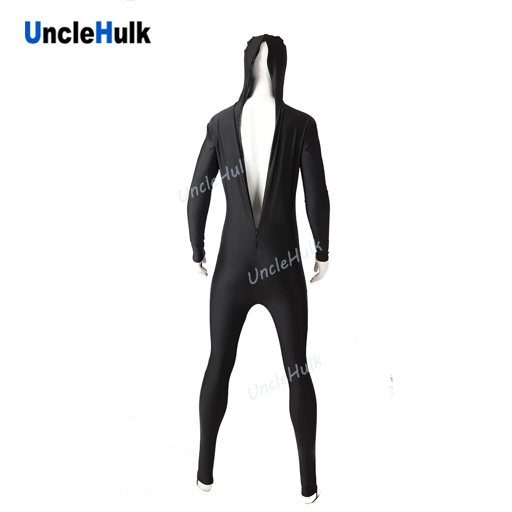 Комбинезон из черного спандекса с открытым лицом | Тематическая одежда и