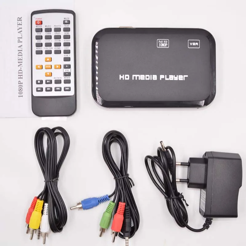 Цифровой USB Full HD 1080P HDD медиаплеер HDMI совместимый VGA SD MMC Поддержка DIVX AVI RMVB MP4 H.264 FLV MKV