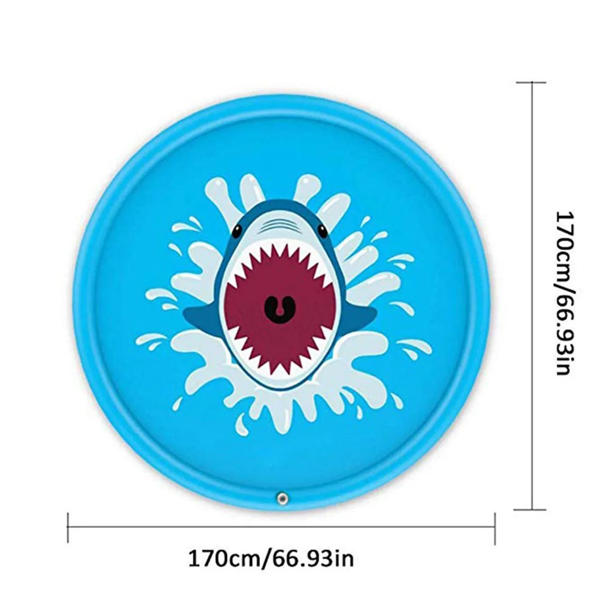 

170cm/67inch Inflatable Spray Water Cushion Summer Swiming Pool Beach Kid Play Water Mat Lawn Game Pad Sprinkler Outdoor Toy Tub