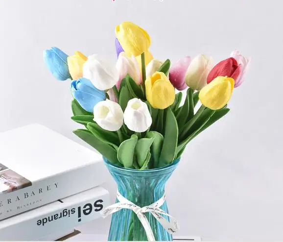 

100 Tulips Artificial Flower Bouquet Fake flower Christmas Decoration flowers for Garden Sets