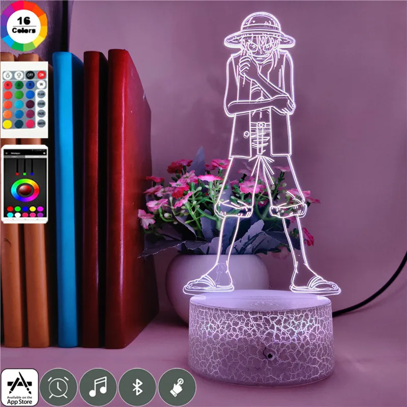 Крутой светодиодный ночник для детской спальни в стиле аниме цельная фигурка