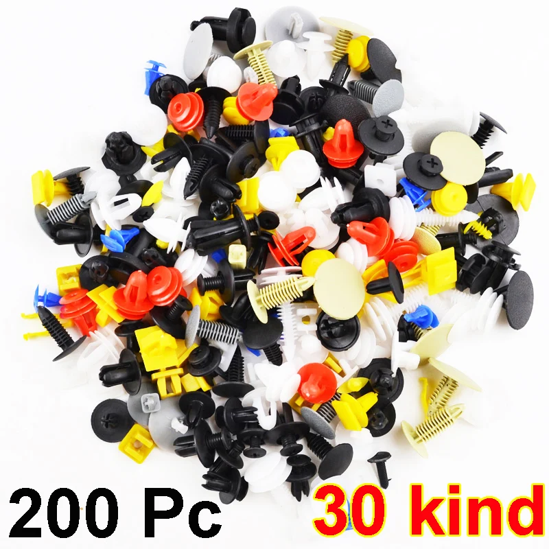 

200 500 Car Mixed Universal Door Trim Panel Clip Fasteners Auto Bumper Rivet Retainer Push Engine Cover Fender Fastener Clip