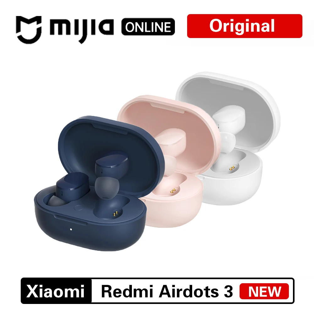 

Наушники Беспроводные Xiaomi Redmi AirDots 3, Bluetooth 2021, быстрая зарядка, стереонаушники с микрофоном, водонепроницаемые наушники Mi для iPhone, 5,2