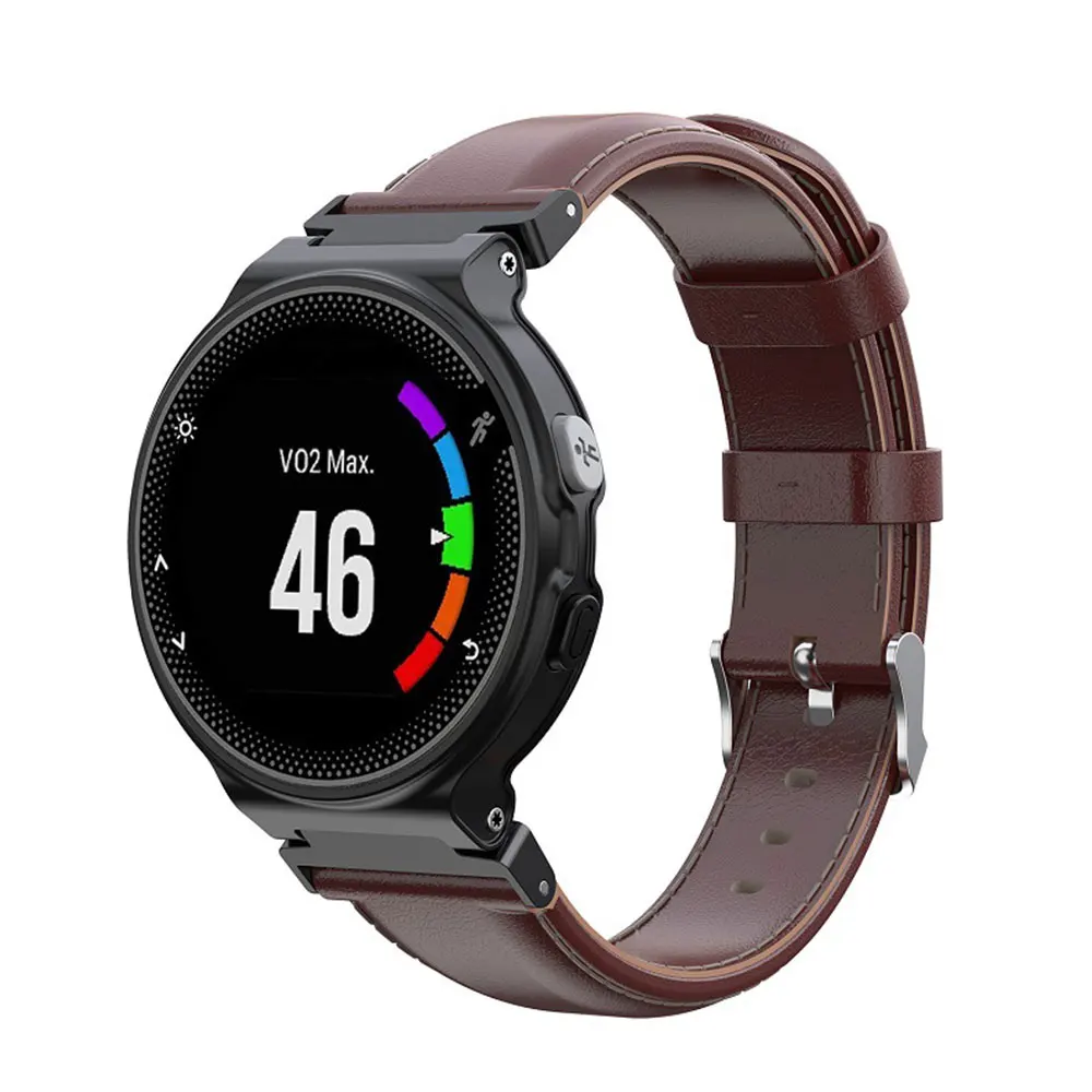 Кожаный ремешок для смарт-часов Garmin Forerunner 220 230 235 спортивный браслет 620 735 735XT S20 S5 S6