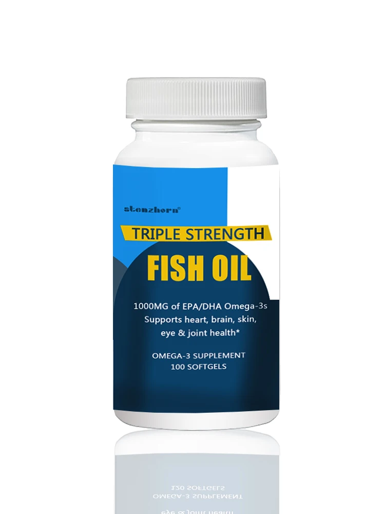 Рыбий жир тройной силы 100 шт. обеспечивает диетическую поддержку для здоровья