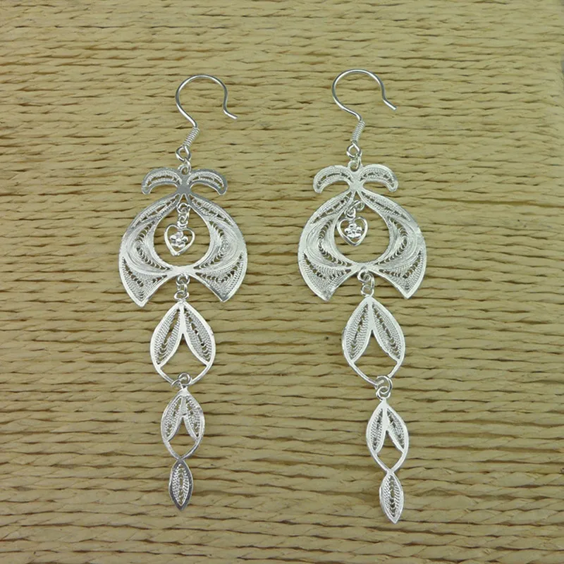 Серьги «Тыква» из стерлингового серебра 999 пробы, костюмы на Хэллоуин для женщин, ювелирные изделия, этническая роскошь, ручная работа,, товары