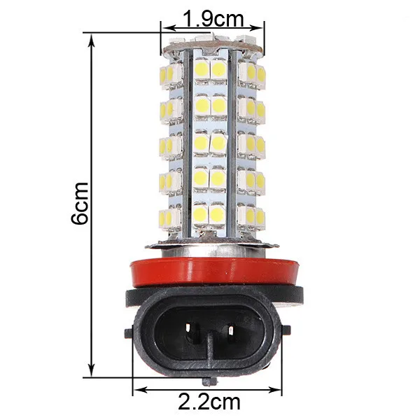 

Led fog lamp 9005 9006 3528 / 1210 68smd front and rear fog lamp patch lamp highlight car accessories h11 led bulb
