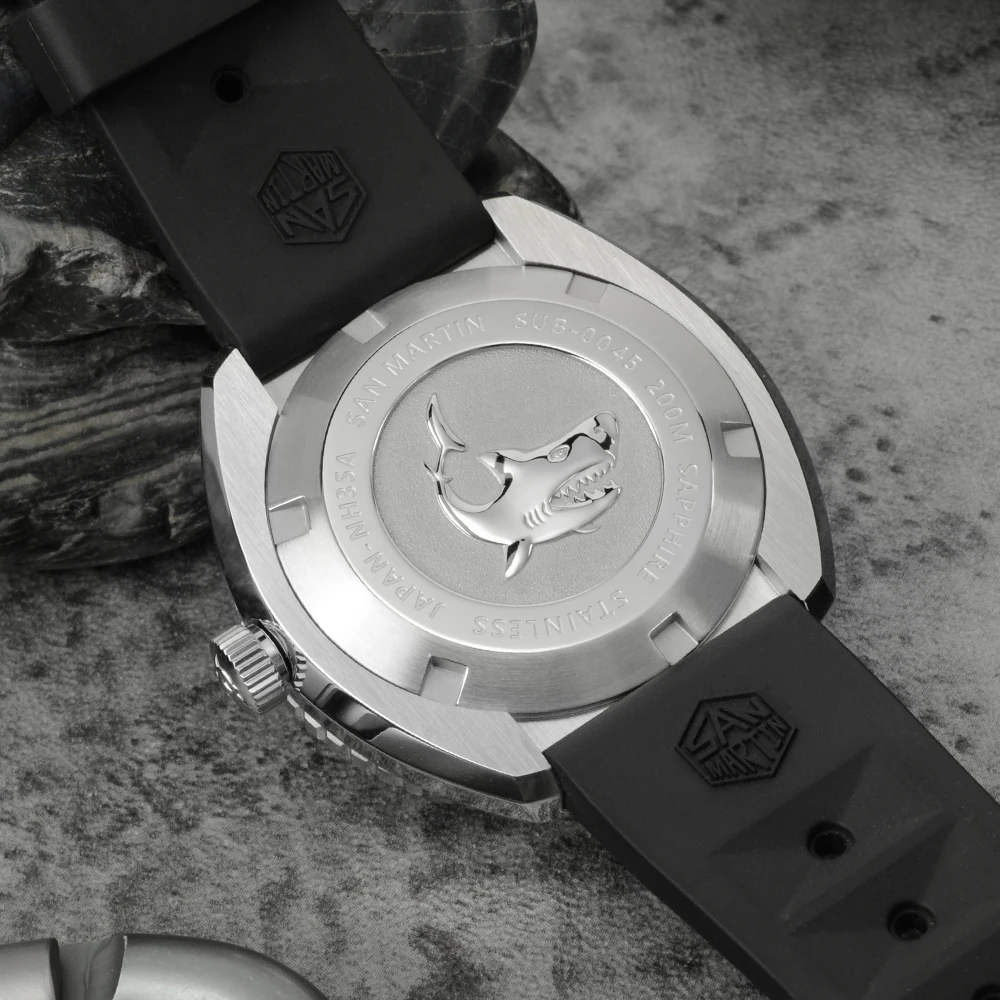 Часы San Martin мужские наручные в стиле ретро оригинальный дизайн с сапфировым