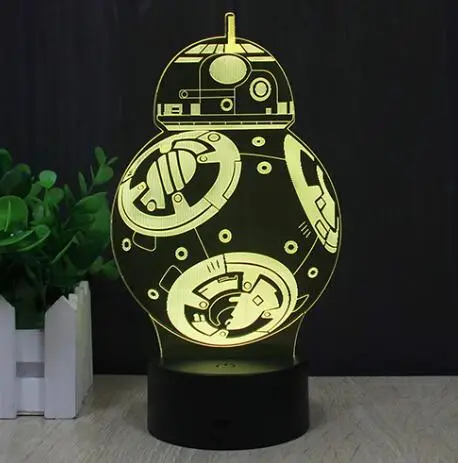 A03 Звездные войны Дарт вэйдер» Анакина Скайуокера 3D лампа BB-8 светодиодный Новинка Ночной светильник s USB светильник светящийся ребенка подар - Цвет: A03