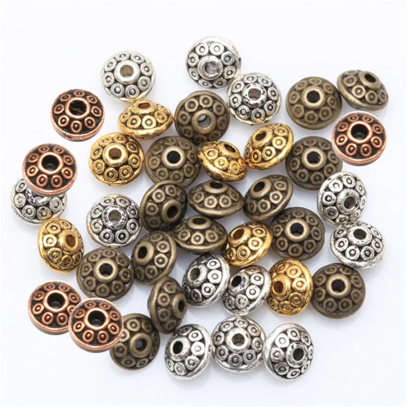 100 шт сплав шаблон разделитель бусины 6 мм античный Металлический Золотой Конус