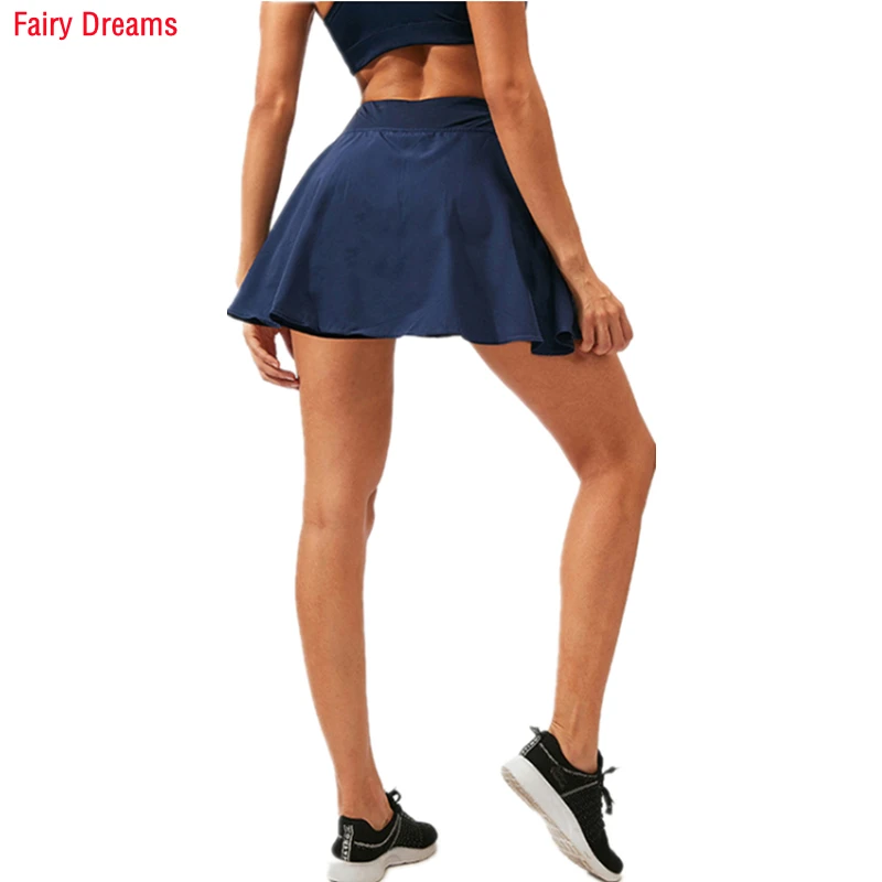 

Women's Sports Culottes Tennis Dance Yoga Training Shorts Skirt Anti-Exposure Fitness Lining Female Sportswear Quick Dry