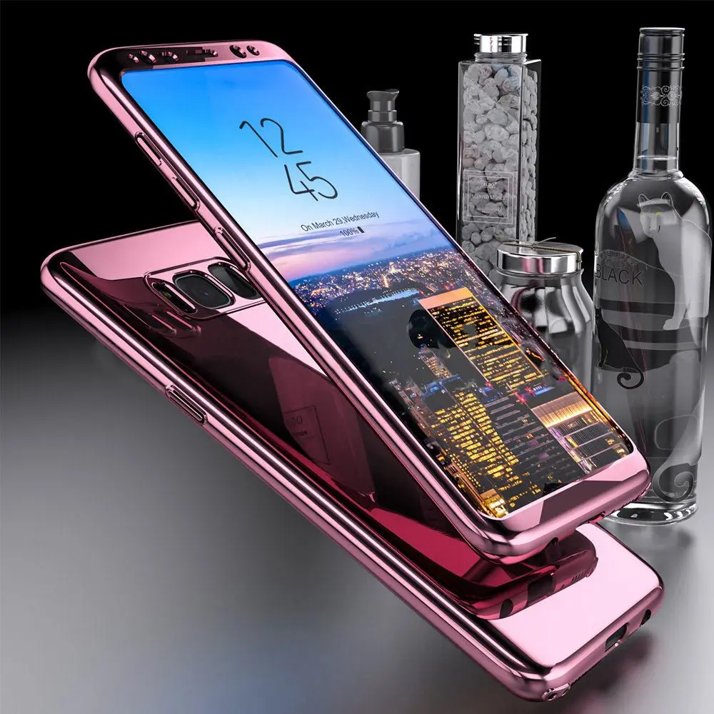 L-FADNUT Soft Film Glossy Mirror Case For Samsung Galaxy A5 2017 Slim Colorful Back Shell Screen Protection 360 Shockproof Funda | Мобильные