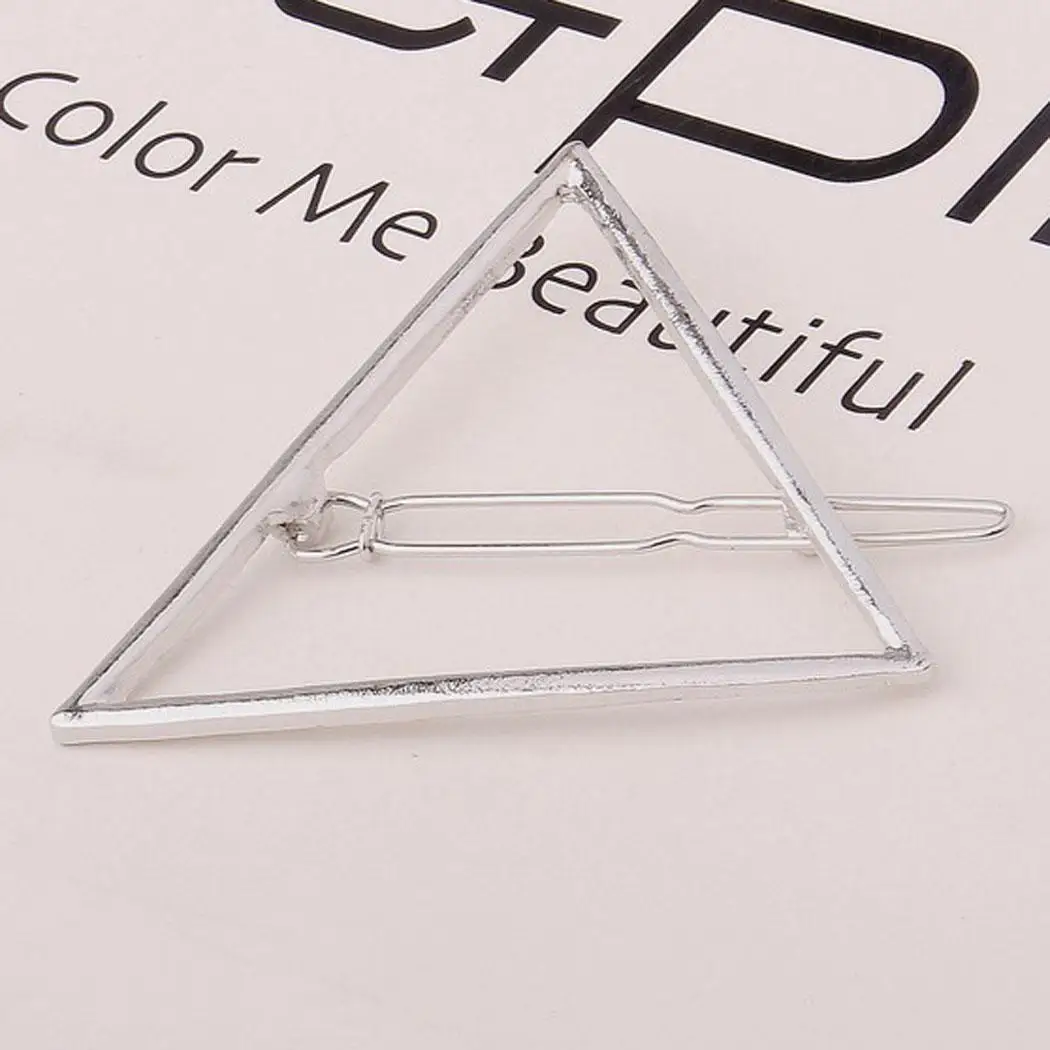 Женская Повседневная геометрическая форма заколка для волос золото серебро