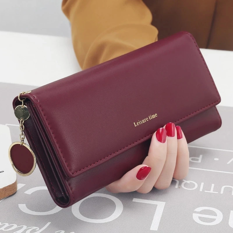 

New Fashion Women Wallets Long Style Multi-functional Wallet Purse Fresh PU Leather Female Clutch Card Holder