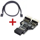 Материнская плата USB 9Pin Интерфейс заголовок сплиттер отклонения в размерах на 1-2 Удлинительный кабель адаптера 9 Pin usb-хаб USB 2,0 разъемы для RGB контроллер Bluetooth