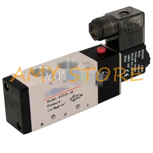 Пневматический Электрический электромагнитный клапан 4V310-10 3/8 дюйма BSP 12 В/24 В