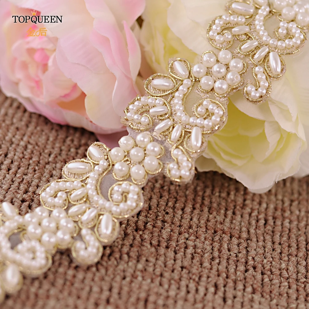 TOPQUEEN S412 ремень с жемчугом свадебный пояс лентой Свадебное платье для невесты