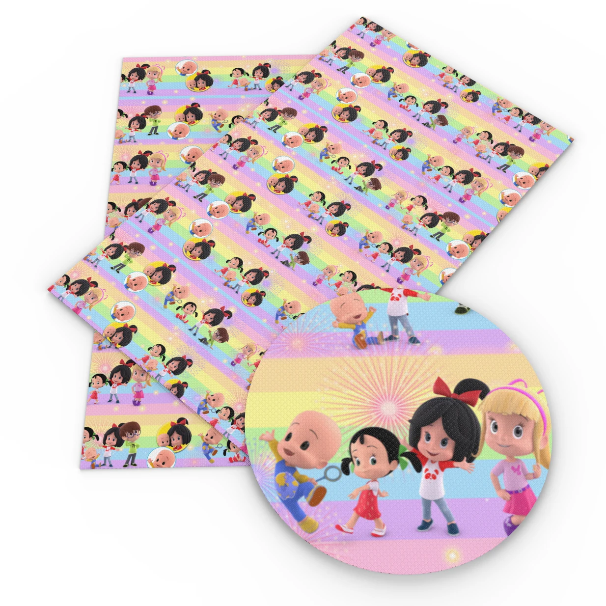 

20*33cm Ordinary Girl Printed Faux Synthetic Leather Fabric For Bows Leather Sheets Crafts DIY Handmade Material,1Yc15981