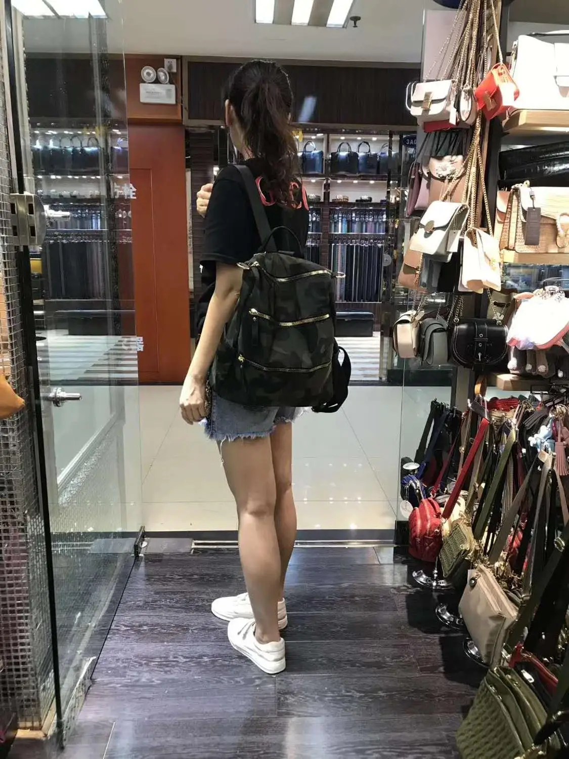 

waterproof nylon women bags fashion floral pattern women backpack multis belts three zippers pockets funtionals casual bags