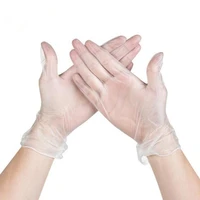 100pcs transparent pvc disposable gloves home use cleaning kitchen cooking glove size xl