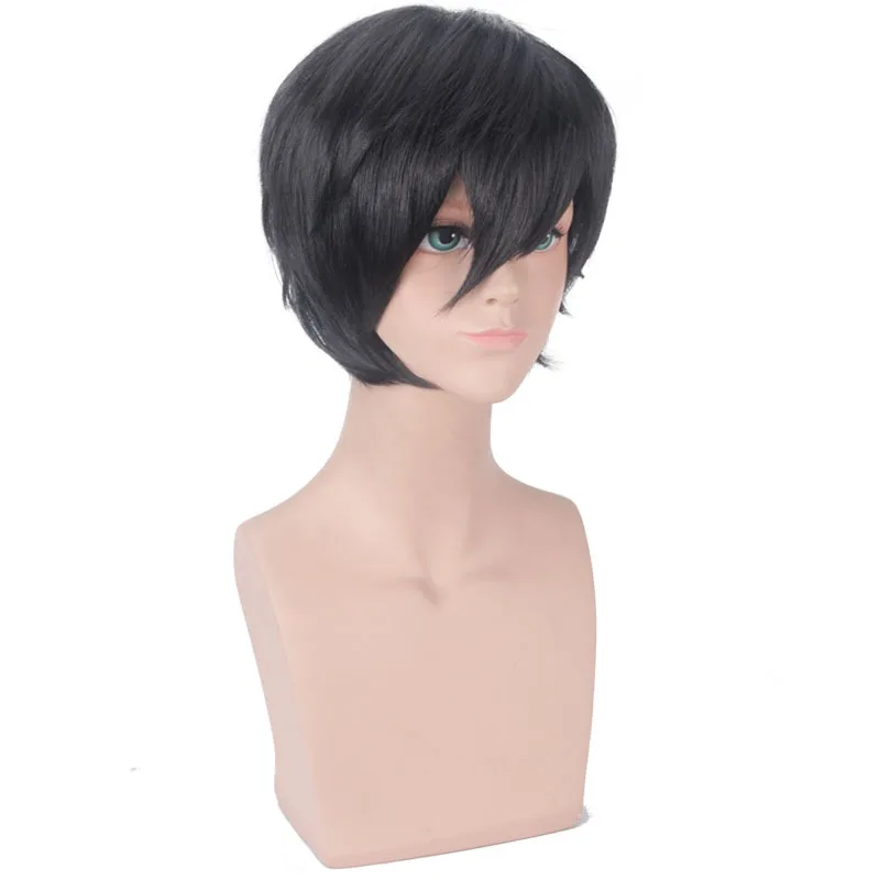 35cm Anime DARLING in the FRANXX Hiro Wig Cosplay Wigs Playing Black Hair Halloween 1:1 Cap |